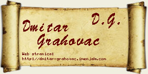Dmitar Grahovac vizit kartica
